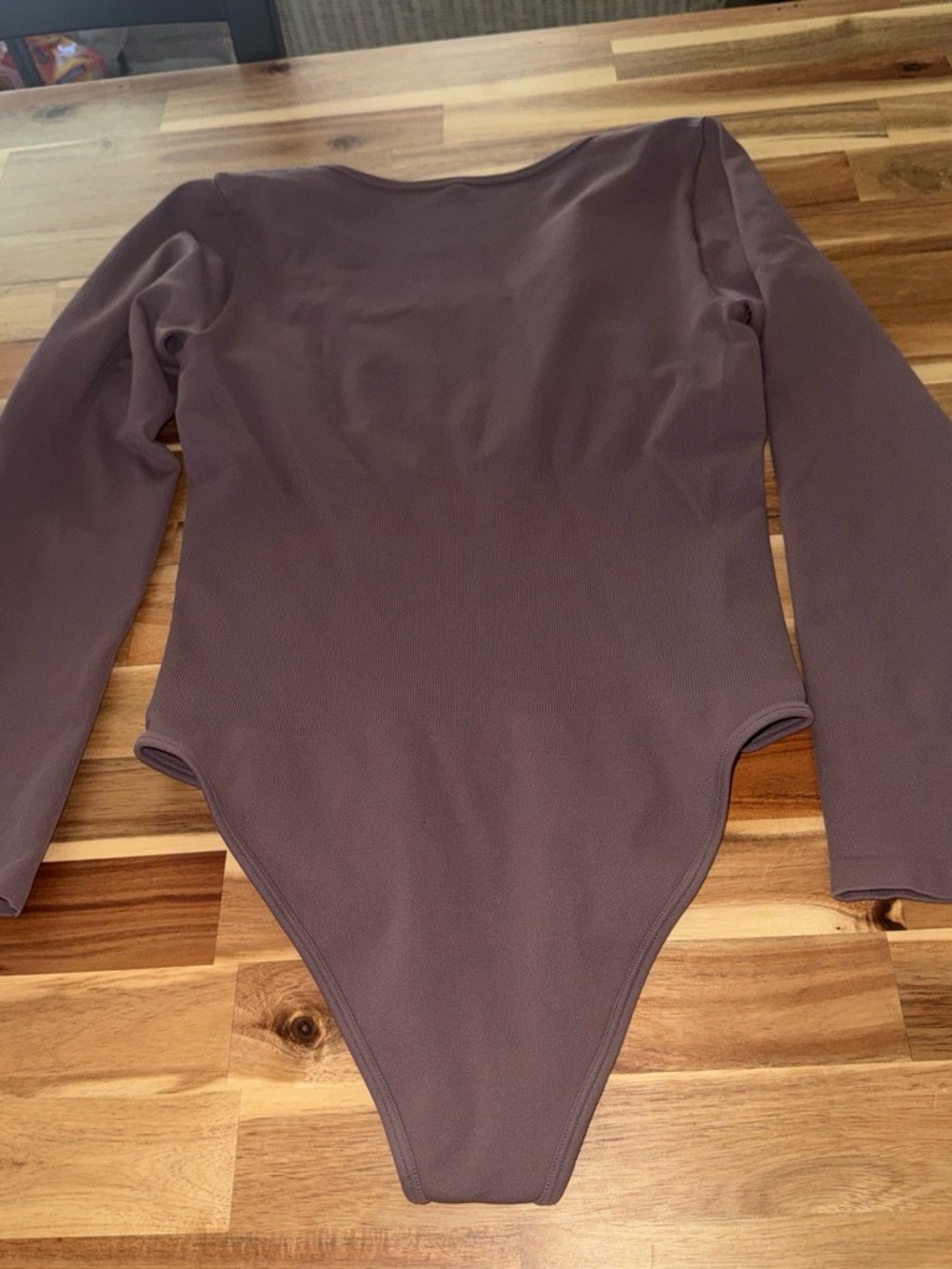 Long Sleeve Women's Bodysuit in Mauve